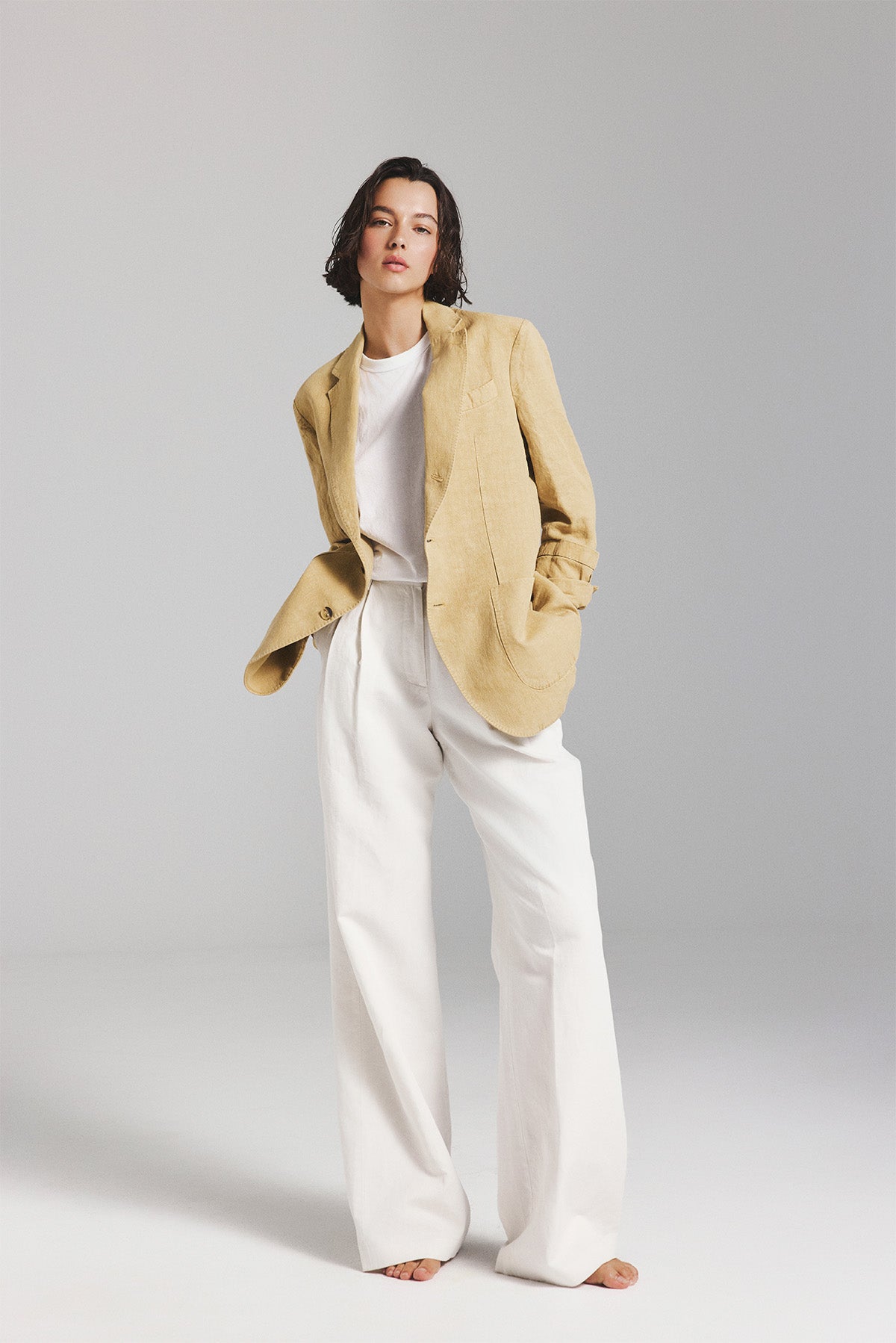 BLAZER LAPO AUS BRAUNEM HANF