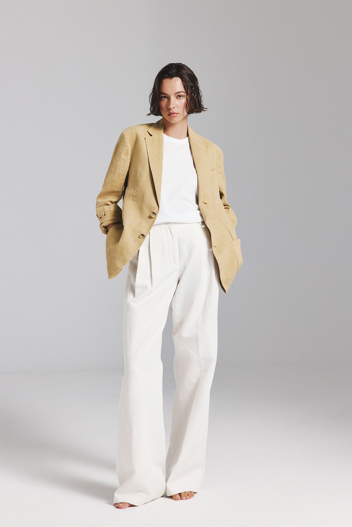 BLAZER LAPO AUS BRAUNEM HANF