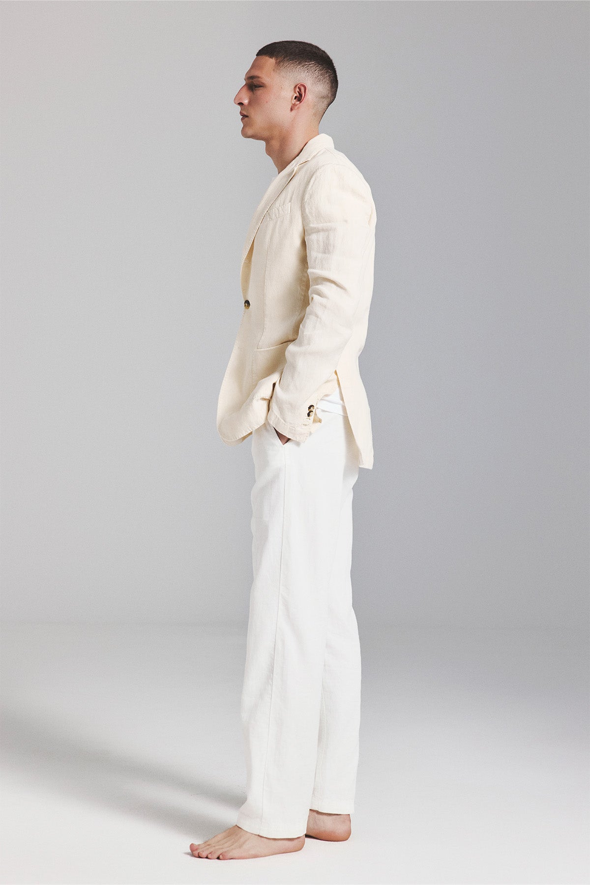 LAPO BLAZER IN BEIGE HEMP