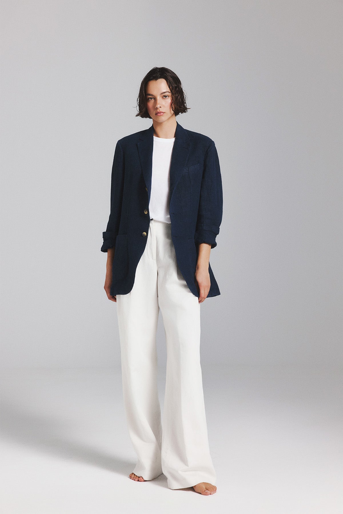 BLAZER LAPO AUS MARINEBLAUEM HANF