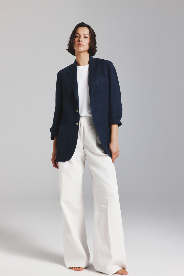 BLAZER LAPO CAÑAMO AZUL MARINO