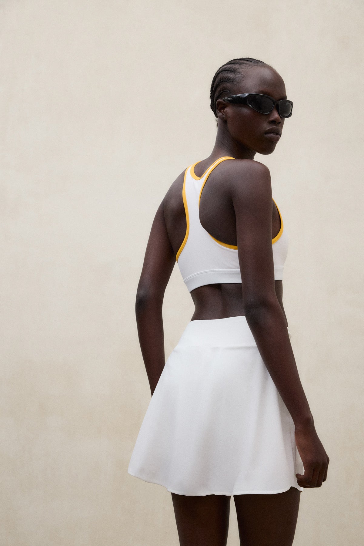 WHITE PADEL SKIRT 