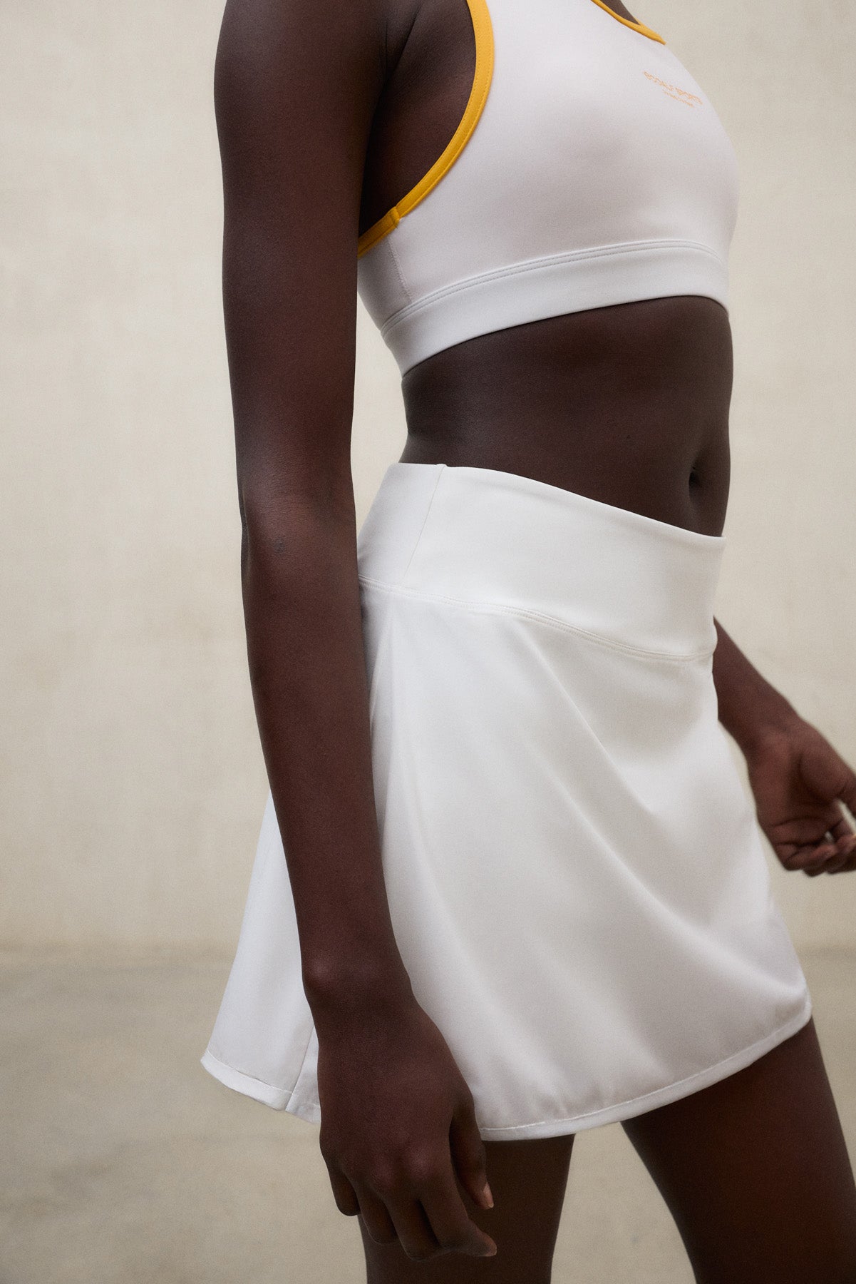 WHITE PADEL SKIRT 