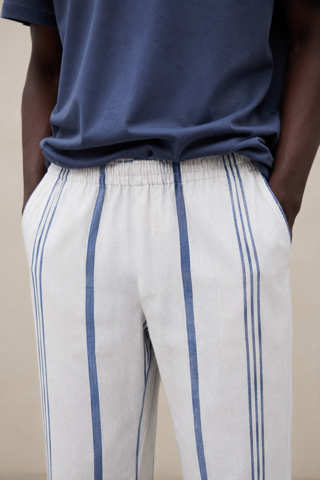 PANTALONES DE RAYAS GINA BLANCO
