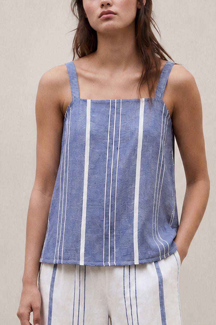 CAMISA DE RAYAS ARIA AZUL