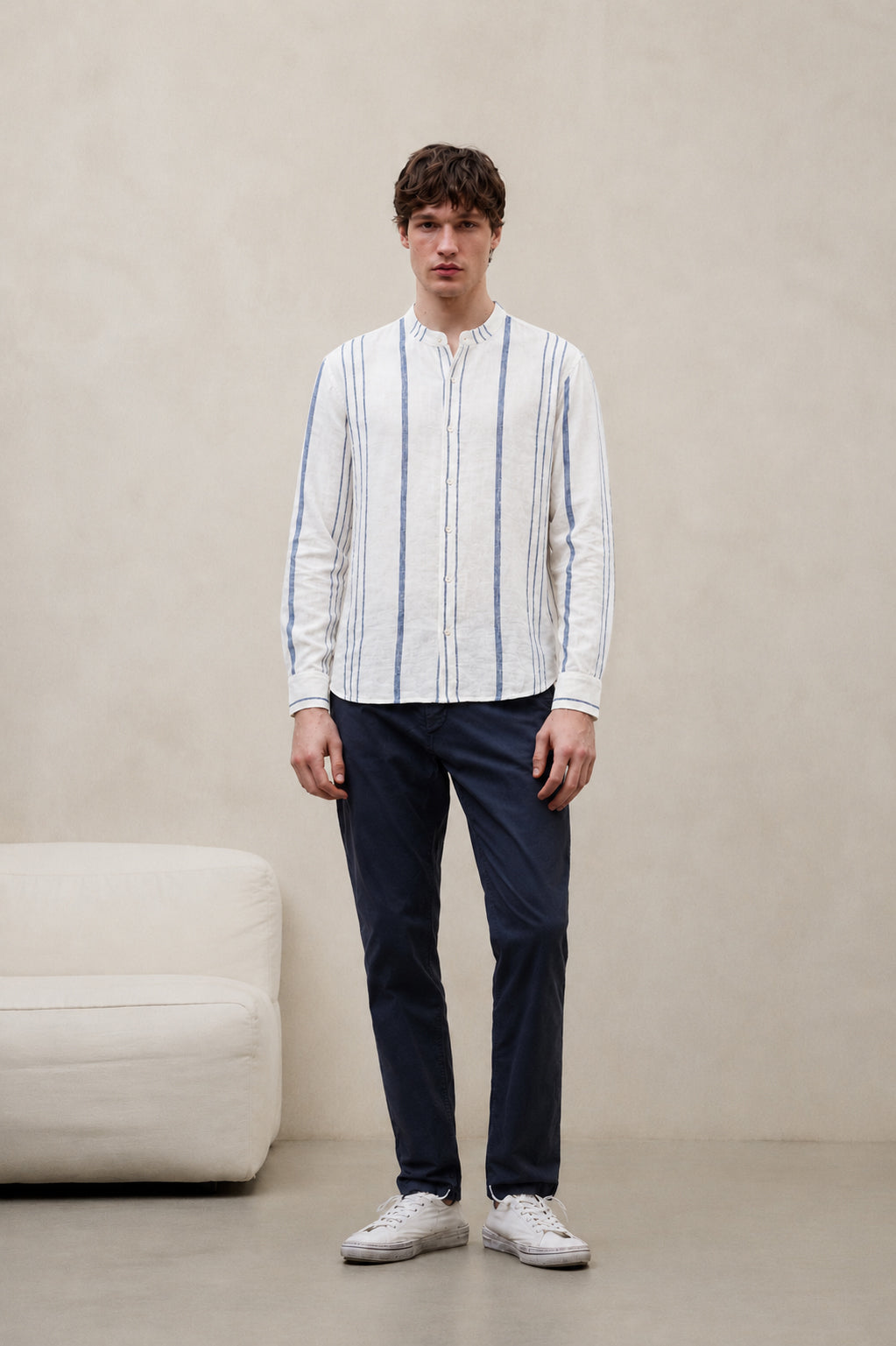 CAMISA DE RAYAS WILLY BLANCA